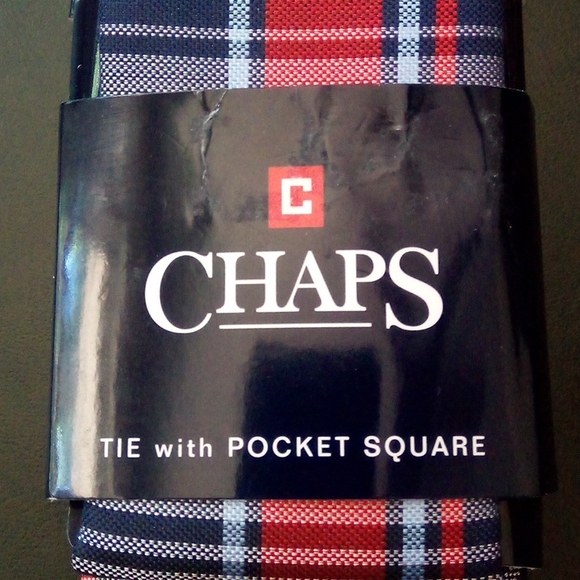 Brand New with Tags 100% Polyester Chaps Plaid Tie - Picture 7 of 10